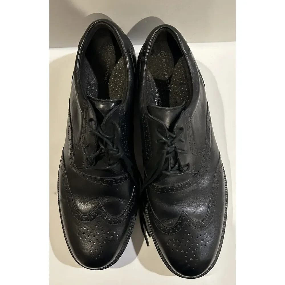Rockport Shoe Men’s Sz 11 M adi PRENE Adidas Insole Black Leather